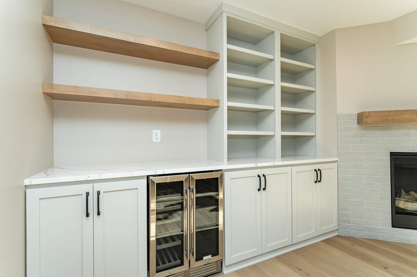 The Cascade — finished basement by MN Living Co. in Rochester, MN: custom built-ins