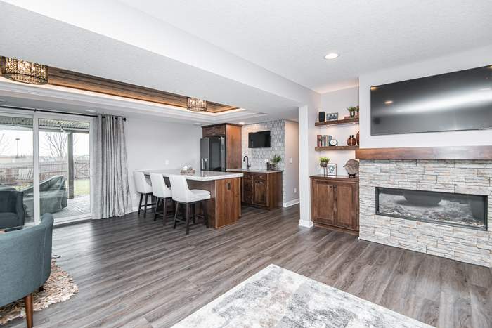 The Prosper — finished basement: bar and lounge