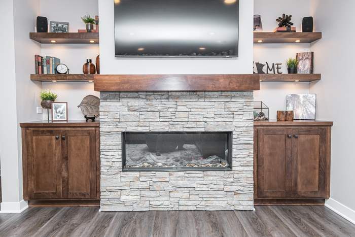 The Prosper — Fireplace and built-ins