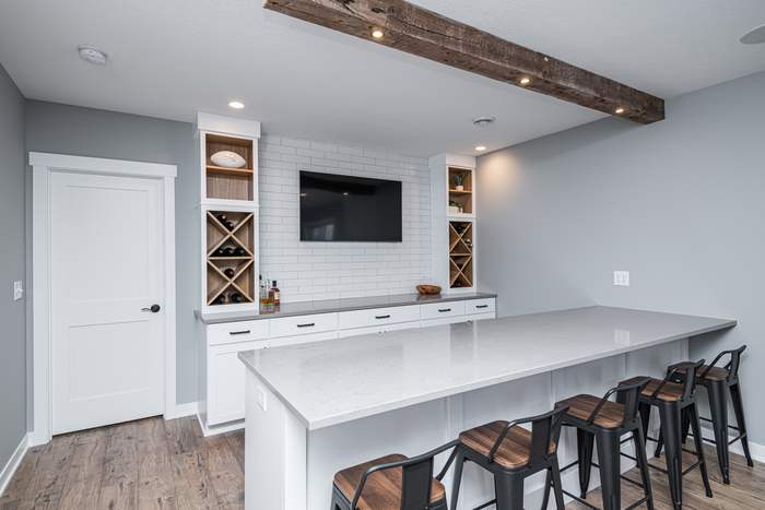 The Quarry Hill — Wood beam over the bar