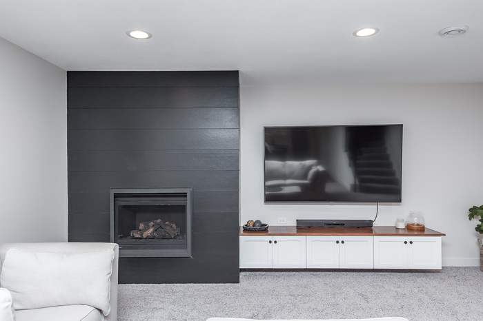 The Silver Lake — Fireplace wall